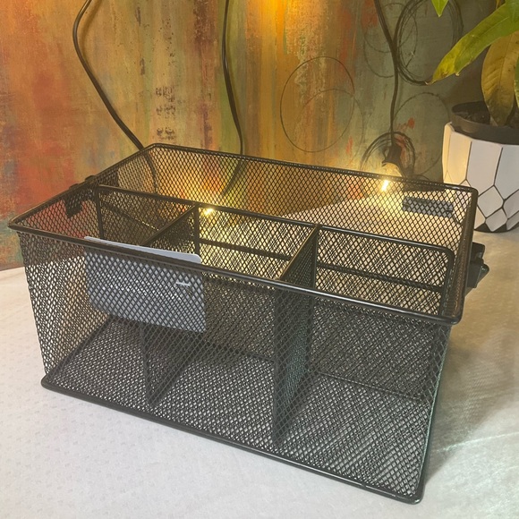 Mind Reader Storage Basket Organizer, Black, 1 ct 6.38 x 9.5 x 4.5 inches - Picture 3 of 4